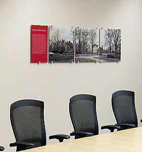 Cisco DC black and white Chevy Chase Circle panorama
